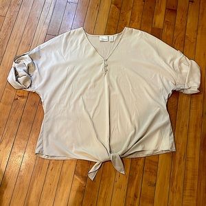 Chicos Cream Silky Blouse